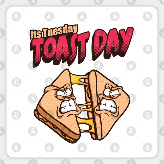 Its Tuesday Toast Day Sticker by Pixeldsigns